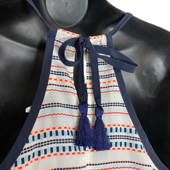Athleta Tank Top Womens XS V-Neck Tassels Halter Beachy Athleisure Boho Sporty - Picture 8 of 11